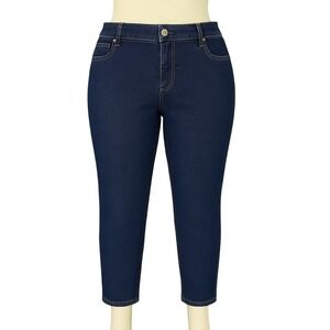 Chicos Womens 1.5 M So Slimming Girlfriend Ankle Jeans Stretch Denim Mid Rise